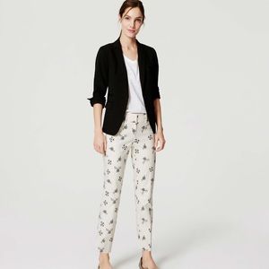 LOFT Meadow Floral Cropped Riviera Pant